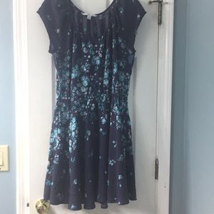 Lauren Conrad Navy Blue floral dress